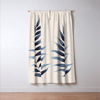 Modern Watercolour Palm Leaf Window Curtain Gallery Image 3