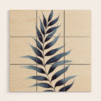 Modern Watercolour Palm Leaf Wood Wall Art Gallery Image 1