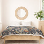 Hand Painted Floral Garden Night Duvet Cover Gallery Image 3