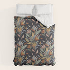 Hand Painted Floral Garden Night Duvet Cover Gallery Image 6