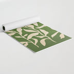 Olive Green Leaves: Mid Century Edition Yoga Mat Gallery Image 2