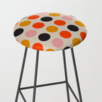 Retro Bauhaus Dots | 70s European Pattern Stool Gallery Image 2