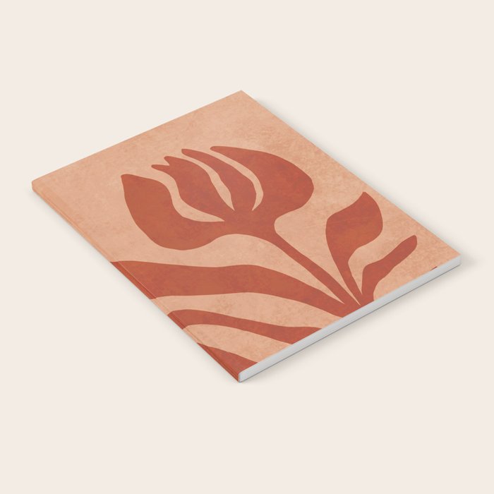 Maximalist wildflower in clay orange Notebook Gallery Image 2