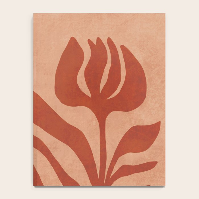 Maximalist wildflower in clay orange Notebook Gallery Image 4