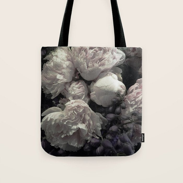 Peonies pale pink and white floral bunch Tote Bag Gallery Image 1