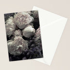 Peonies pale pink and white floral bunch Stationery Card Gallery Image 2