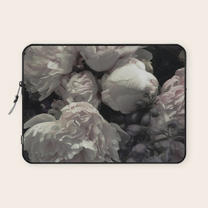 Peonies pale pink and white floral bunch Laptop Sleeve Gallery Image 1