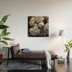 Peonies pale pink and white floral bunch Wood Wall Art Gallery Image 2
