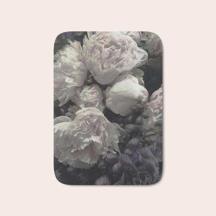Peonies pale pink and white floral bunch Bath Mat Gallery Image 1