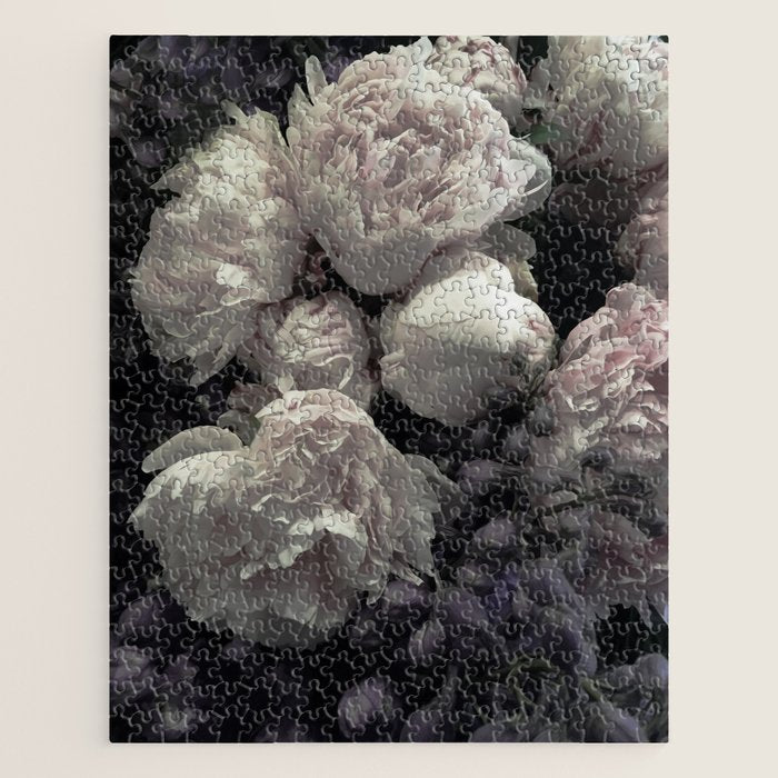 Peonies pale pink and white floral bunch Jigsaw Puzzle Gallery Image 1