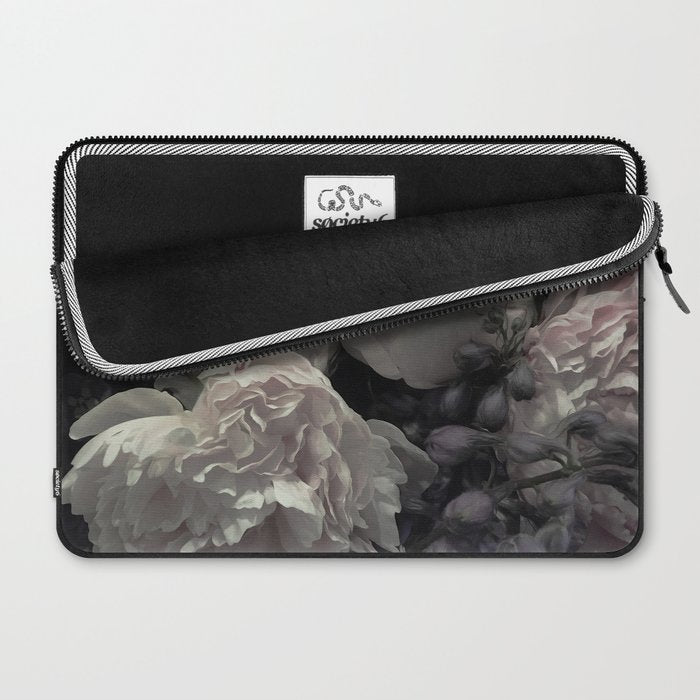 Peonies pale pink and white floral bunch Laptop Sleeve Gallery Image 2