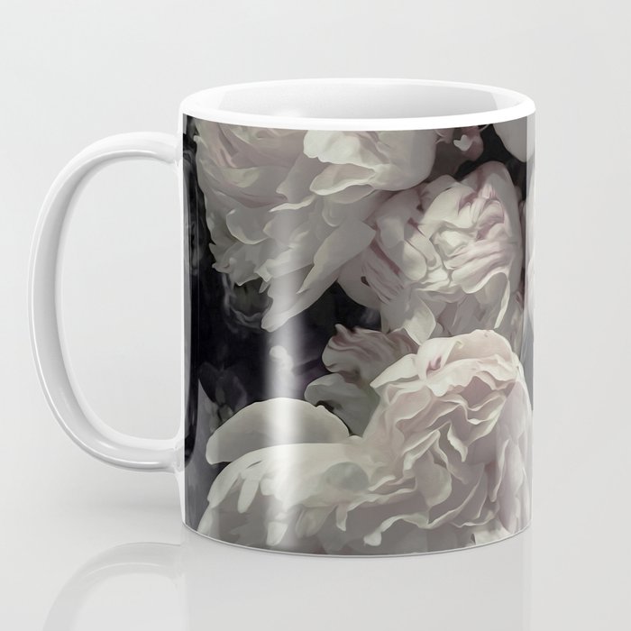 Peonies pale pink and white floral bunch Coffee Mug Gallery Image 3