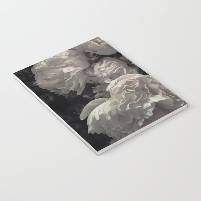 Peonies pale pink and white floral bunch Notebook Gallery Image 3