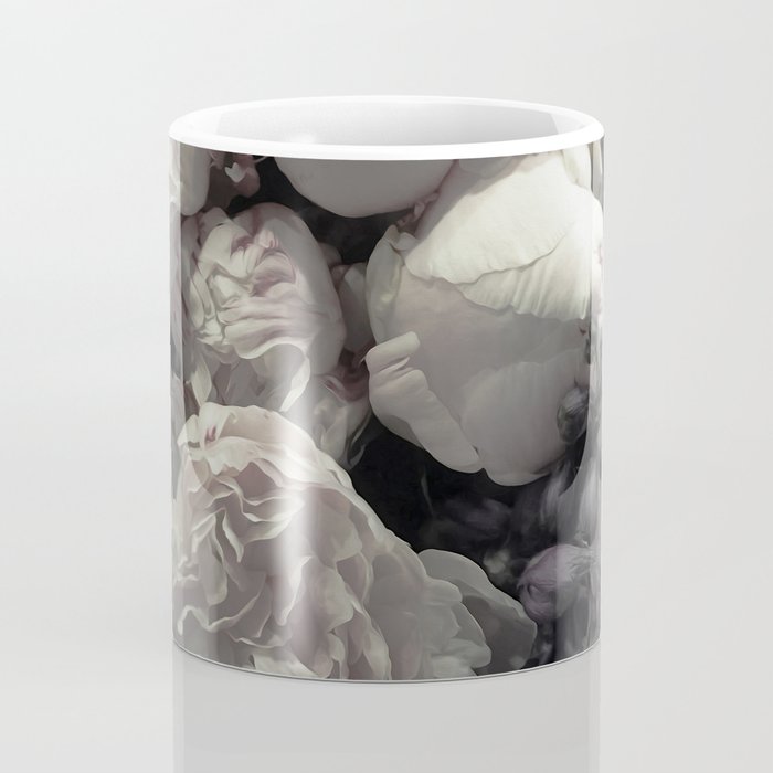 Peonies pale pink and white floral bunch Coffee Mug Gallery Image 4