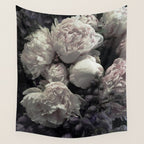 Peonies pale pink and white floral bunch Wall Tapestry Gallery Image 4