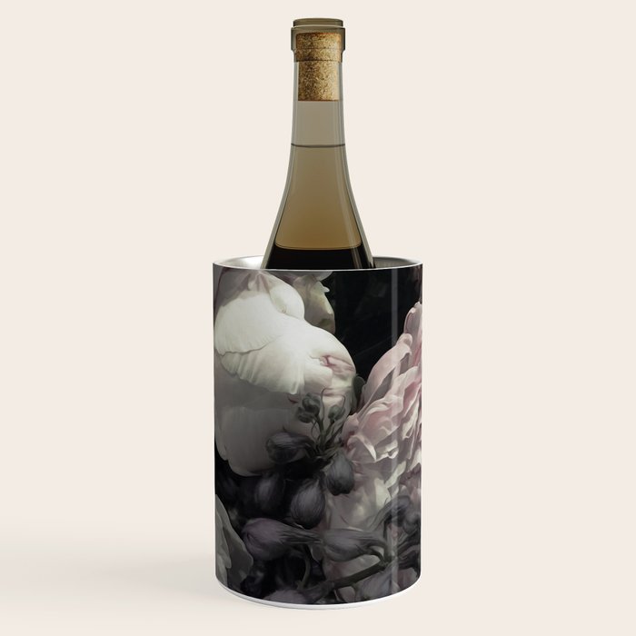 Peonies pale pink and white floral bunch Wine Chiller Gallery Image 3