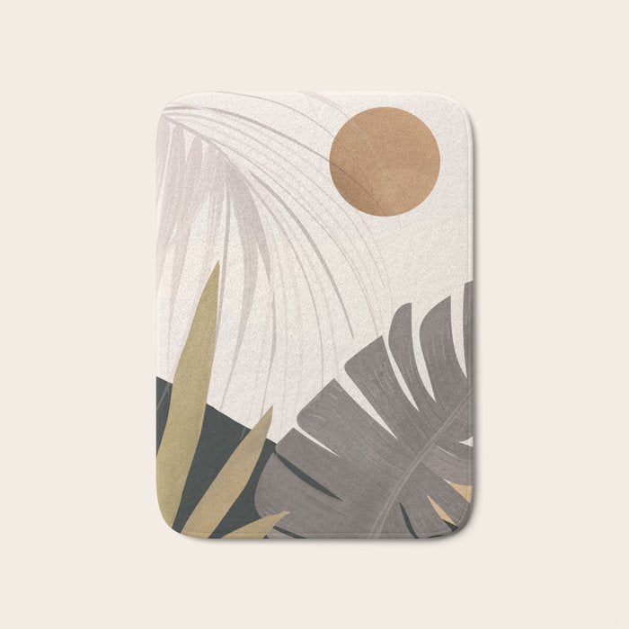 Abstract Art Tropical Leaves 97 Bath Mat Gallery Image 1