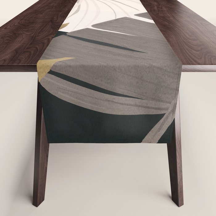 Abstract Art Tropical Leaves 97 Table Runner Gallery Image 1