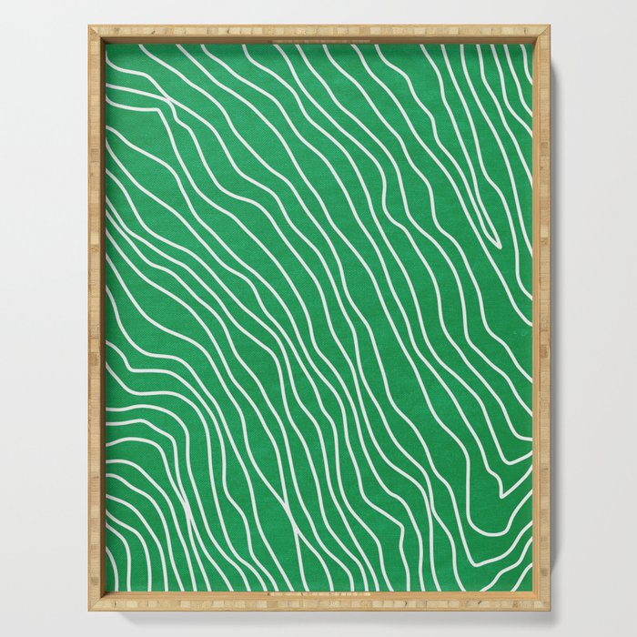Strokes 04: Rain Forest Green Edition Serving Tray Gallery Image 1