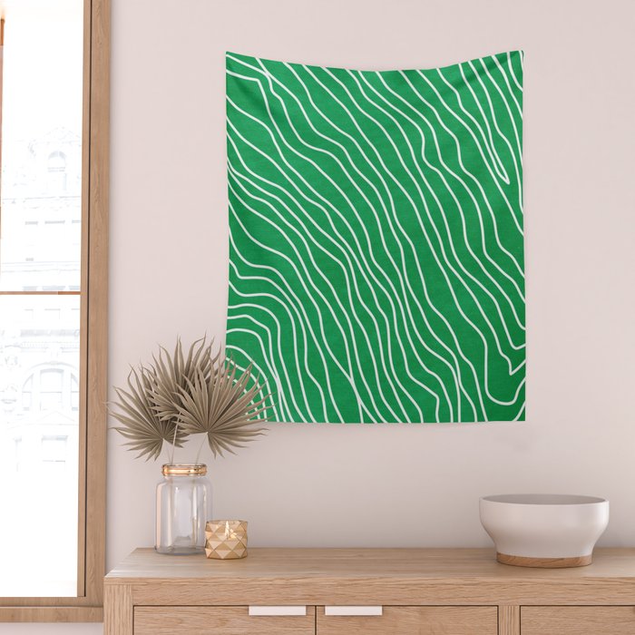 Strokes 04: Rain Forest Green Edition Wall Tapestry Gallery Image 2