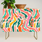 Colorful abstract tie dye stripe art pattern Credenza Gallery Image 1
