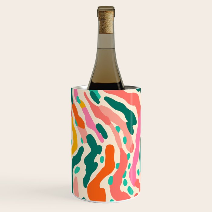 Colorful abstract tie dye stripe art pattern Wine Chiller Gallery Image 1