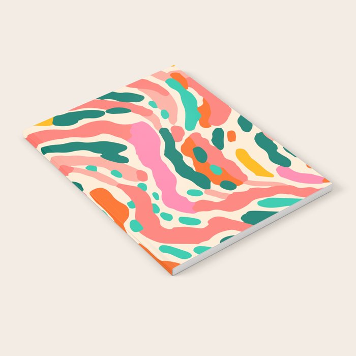 Colorful abstract tie dye stripe art pattern Notebook Gallery Image 1