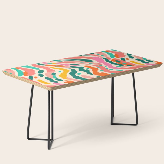 Colorful abstract tie dye stripe art pattern Coffee Table Gallery Image 1