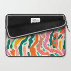 Colorful abstract tie dye stripe art pattern Laptop Sleeve Gallery Image 2