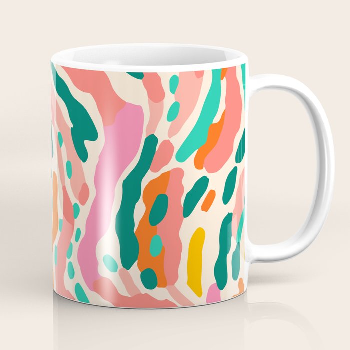 Colorful abstract tie dye stripe art pattern Coffee Mug Gallery Image 1