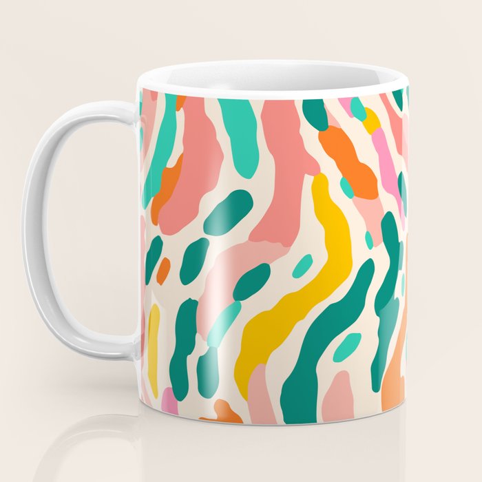 Colorful abstract tie dye stripe art pattern Coffee Mug Gallery Image 3