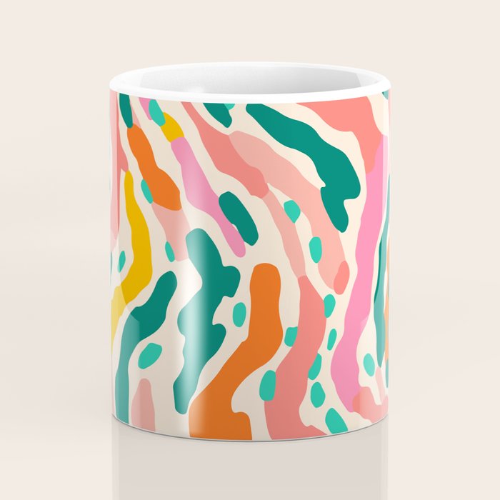 Colorful abstract tie dye stripe art pattern Coffee Mug Gallery Image 4