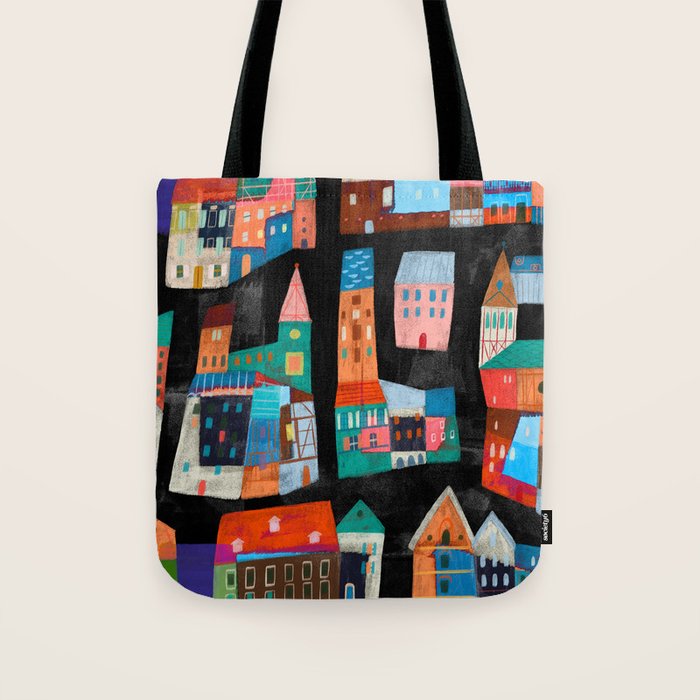Neon Village Tote Bag Gallery Image 1
