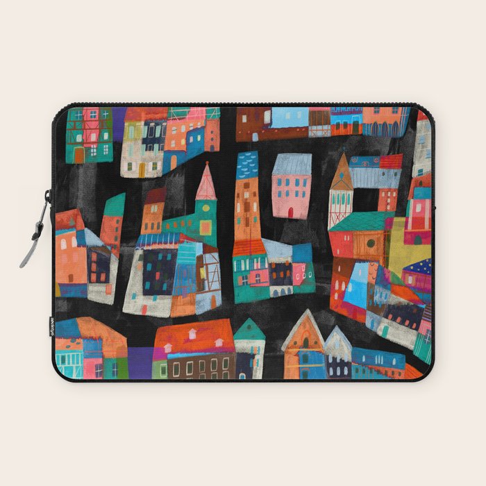 Neon Village Laptop Sleeve Gallery Image 1