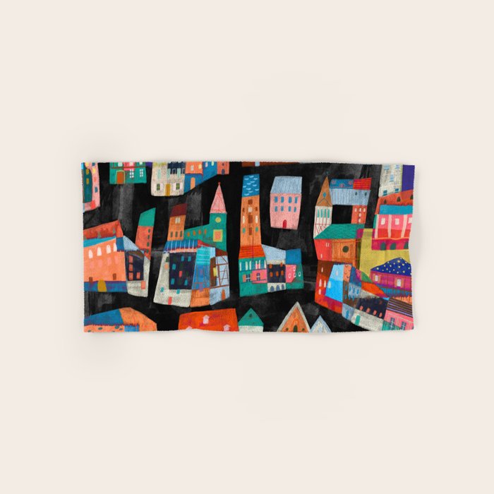 Neon Village Bath Towel Gallery Image 1