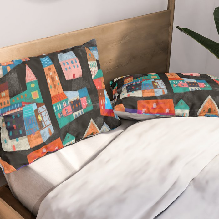 Neon Village Pillow Sham Gallery Image 2