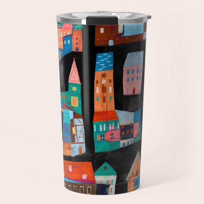Neon Village Travel Mug Gallery Image 1