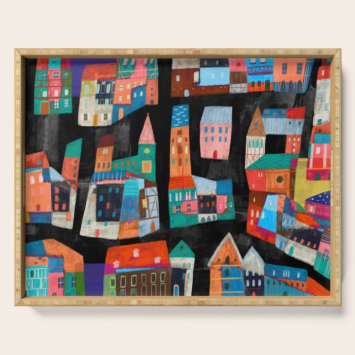 Neon Village Serving Tray Gallery Image 1