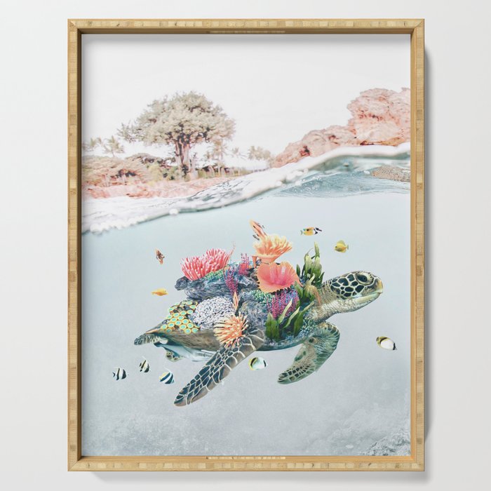 Coral Turtle â¢ Save the Planet Serving Tray Gallery Image 1