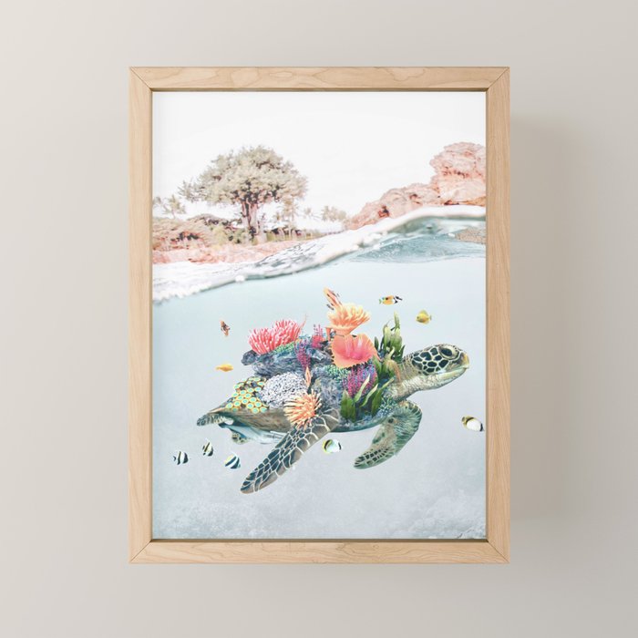 Coral Turtle â¢ Save the Planet Mini Art Print Gallery Image 1