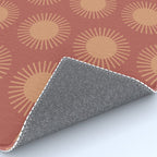 Boho Summer Sun Pattern XIV Earthy Pink and Beige Rug Gallery Image 4