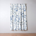 Blue Eucalyptus Pattern Window Curtain Gallery Image 3
