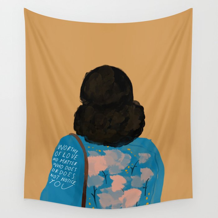 Worthy Of Love No Matter Who Does Or Does Not Notice You. Original Quote By Morgan Harper Nichols Wall Tapestry Gallery Image 4