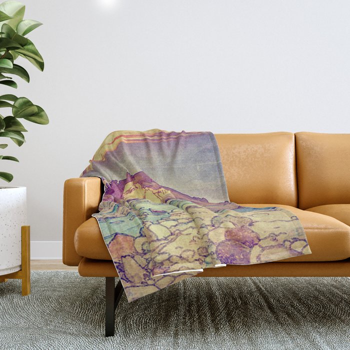 Sunset at Yuke Throw Blanket Gallery Image 1
