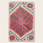 Large Medallion Suzani Bokhara Uzbekistan Embroidery Print Cutting Board Gallery Image 1