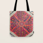Large Medallion Suzani Bokhara Uzbekistan Embroidery Print Tote Bag Gallery Image 1