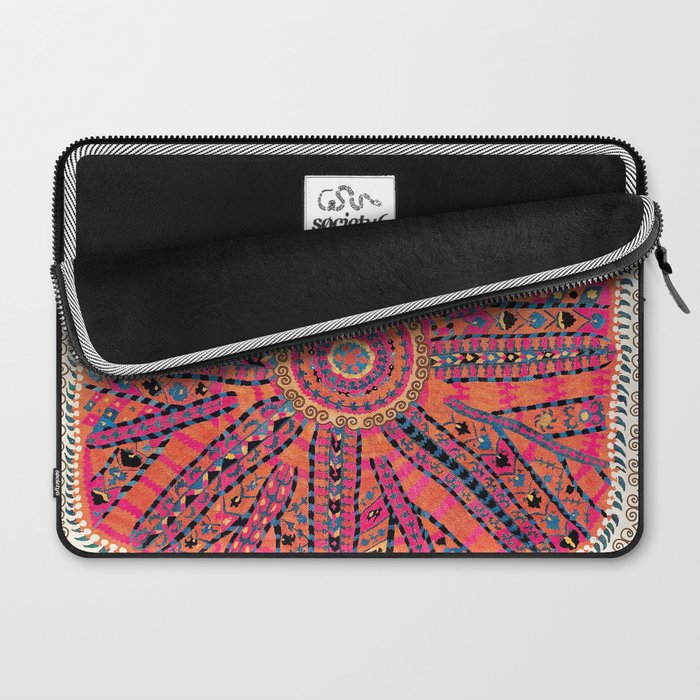 Large Medallion Suzani Bokhara Uzbekistan Embroidery Print Laptop Sleeve Gallery Image 2