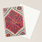 Large Medallion Suzani Bokhara Uzbekistan Embroidery Print Stationery Card Gallery Image 2