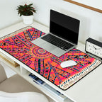 Large Medallion Suzani Bokhara Uzbekistan Embroidery Print Desk Mat Gallery Image 2