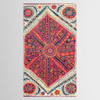 Large Medallion Suzani Bokhara Uzbekistan Embroidery Print Tablecloth Gallery Image 2